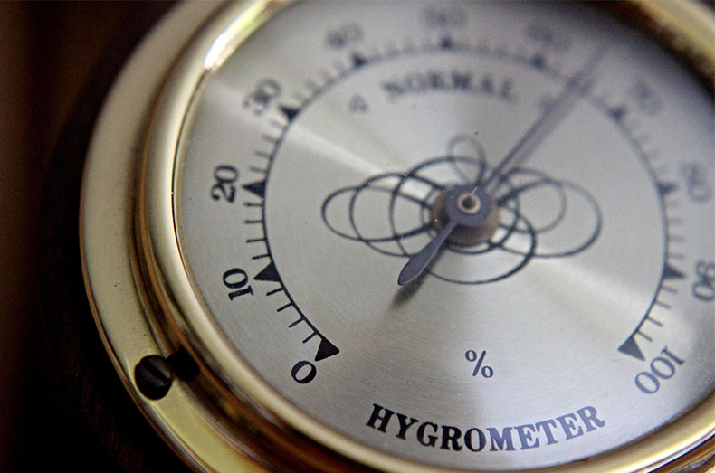 Hygrometer in einer Detailansicht