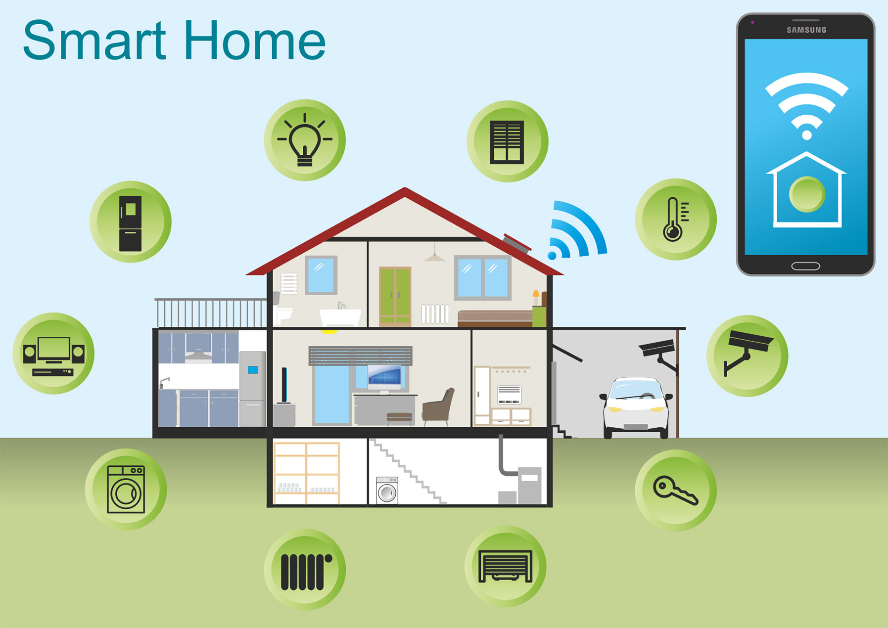 Smart Home – ab 2019 auch in der Garage. Das Teckentrup-Konzept umfasst Komfort-, Sicherheits- und Beleuchtungslösungen eingebunden in eine umfassende Smart-Home-Lösung von homee. Bild: Pixabay 